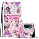 For Xiaomi Redmi Note 10 4G Colored Drawing Leather Phone Case(Purple Marble) - 1