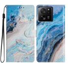 For Xiaomi 13T 5G Colored Drawing Leather Phone Case(Blue Marble) - 1