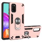 For Samsung Galaxy A41 2 in 1 Armour Series PC + TPU Protective Case with Ring Holder(Rose Gold) - 1