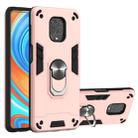 For Xiaomi Redmi Note 9S / Note 9 Pro / Note 9 Pro Max 2 in 1 Armour Series PC + TPU Protective Case with Ring Holder(Rose Gold) - 1