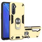 For OPPO Realme 6 2 in 1 Armour Series PC + TPU Protective Case with Ring Holder(Gold) - 1