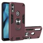 For Motorola Moto E7 2 in 1 Armour Series PC + TPU Protective Case with Ring Holder(Wine Red) - 1