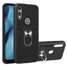 For Motorola Moto E7 2 in 1 Armour Series PC + TPU Protective Case with Ring Holder(Black) - 1