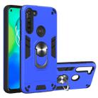 For Motorola Moto G8 Power 2 in 1 Armour Series PC + TPU Protective Case with Ring Holder(Dark Blue) - 1