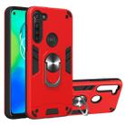 For Motorola Moto G8 Power 2 in 1 Armour Series PC + TPU Protective Case with Ring Holder(Red) - 1