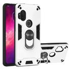 For Motorola One Hyper 2 in 1 Armour Series PC + TPU Protective Case with Ring Holder(Silver) - 1