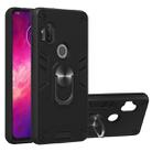 For Motorola One Hyper 2 in 1 Armour Series PC + TPU Protective Case with Ring Holder(Black) - 1