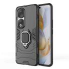 For Honor 90 Pro Magnetic Ring Holder PC + TPU Phone Case(Black) - 1