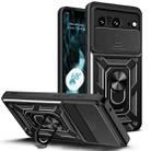 For Google Pixel 8 5G Sliding Camera Cover Design TPU Hybrid PC Phone Case(Black) - 1