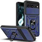 For Google Pixel 8 5G Sliding Camera Cover Design TPU Hybrid PC Phone Case(Blue) - 1