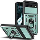 For Google Pixel 8 Pro 5G Sliding Camera Cover Design TPU Hybrid PC Phone Case(Mint Green) - 1