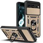 For Google Pixel 8 Pro 5G Sliding Camera Cover Design TPU Hybrid PC Phone Case(Gold) - 1