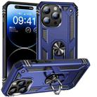 For iPhone 15 Pro Shockproof TPU + PC Phone Case with Holder(Blue) - 1