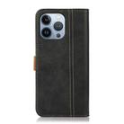 For iPhone 16 Pro Max Stitching Thread Calf Texture Leather Phone Case(Black) - 3