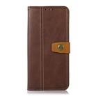 For iPhone 16 Pro Max Stitching Thread Calf Texture Leather Phone Case(Coffee) - 2