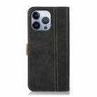 For iPhone 16 Pro Stitching Thread Calf Texture Leather Phone Case(Black) - 3