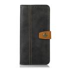 For iPhone 16 Plus Stitching Thread Calf Texture Leather Phone Case(Black) - 2