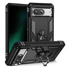 For Google Pixel 8 Shockproof TPU + PC Phone Case with Holder(Black) - 1