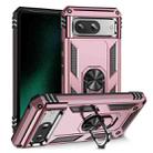 For Google Pixel 8 Shockproof TPU + PC Phone Case with Holder(Rose Gold) - 1