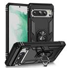 For Google Pixel 8 Pro Shockproof TPU + PC Phone Case with Holder(Black) - 1