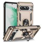 For Google Pixel 8 Pro Shockproof TPU + PC Phone Case with Holder(Gold) - 1