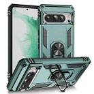 For Google Pixel 8 Pro Shockproof TPU + PC Phone Case with Holder(Dark Green) - 1