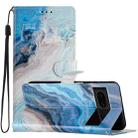 For Google Pixel 7 Colored Drawing Leather Phone Case(Blue Marble) - 1