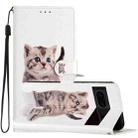 For Google Pixel 7 Colored Drawing Leather Phone Case(Little Tabby Cat) - 1