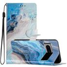 For Google Pixel 7 Pro Colored Drawing Leather Phone Case(Blue Marble) - 1