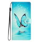 For Google Pixel 9a Colored Drawing Leather Phone Case(Blue Butterfly) - 3