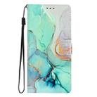 For Google Pixel 9a Colored Drawing Leather Phone Case(Green Marble) - 3