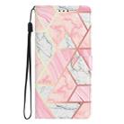 For Google Pixel 9a Colored Drawing Leather Phone Case(Pink Marble) - 3