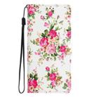 For Google Pixel 9a Colored Drawing Leather Phone Case(Peonies) - 3