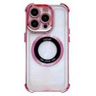 For iPhone 14 Pro Max 6D Electroplating Armor Magsafe Phone Case(Pink) - 1