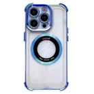 For iPhone 14 Pro Max 6D Electroplating Armor Magsafe Phone Case(Blue) - 1