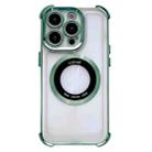 For iPhone 13 Pro Max 6D Electroplating Armor Magsafe Phone Case(Green) - 1