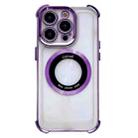 For iPhone 12 Pro 6D Electroplating Armor Magsafe Phone Case(Purple) - 1