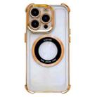 For iPhone 11 Pro Max 6D Electroplating Armor Magsafe Phone Case(Gold) - 1