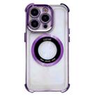 For iPhone 11 Pro Max 6D Electroplating Armor Magsafe Phone Case(Purple) - 1