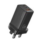 USAMS US-CC196 65W ACC Three Ports GaN Charger, UK Plug(Black) - 1