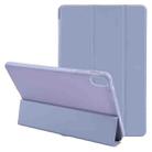 For Huawei MatePad 11 2023 GEBEI 3-folding Holder Shockproof Flip Leather Tablet Case(Light Purple) - 1