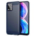 For Realme 8 Pro Brushed Texture Carbon Fiber TPU Phone Case(Blue) - 1