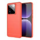 For Realme GT7 Pro Racing Brushed Texture Carbon Fiber TPU Phone Case(Red) - 1