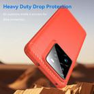 For Realme GT7 Pro Racing Brushed Texture Carbon Fiber TPU Phone Case(Red) - 3