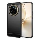 For Realme P3 Pro Brushed Texture Carbon Fiber TPU Phone Case(Black) - 1