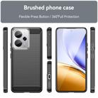 For Realme 14T 5G Brushed Texture Carbon Fiber TPU Phone Case(Black) - 2