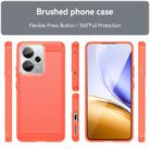 For Realme Neo7x 5G Brushed Texture Carbon Fiber TPU Phone Case(Red) - 2