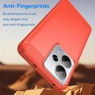 For Realme Neo7x 5G Brushed Texture Carbon Fiber TPU Phone Case(Red) - 3
