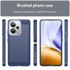 For Realme P3 5G Brushed Texture Carbon Fiber TPU Phone Case(Blue) - 2