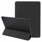 For Huawei MatePad Air 11.5 GEBEI 3-folding Holder Shockproof Flip Leather Tablet Case(Black) - 1